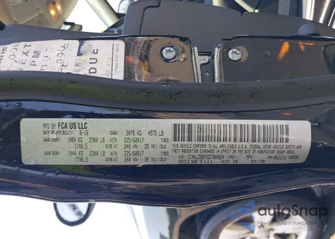 2016 Jeep Compass Sport из США, поврежденный, VIN 1C4NJDBB7GD780624